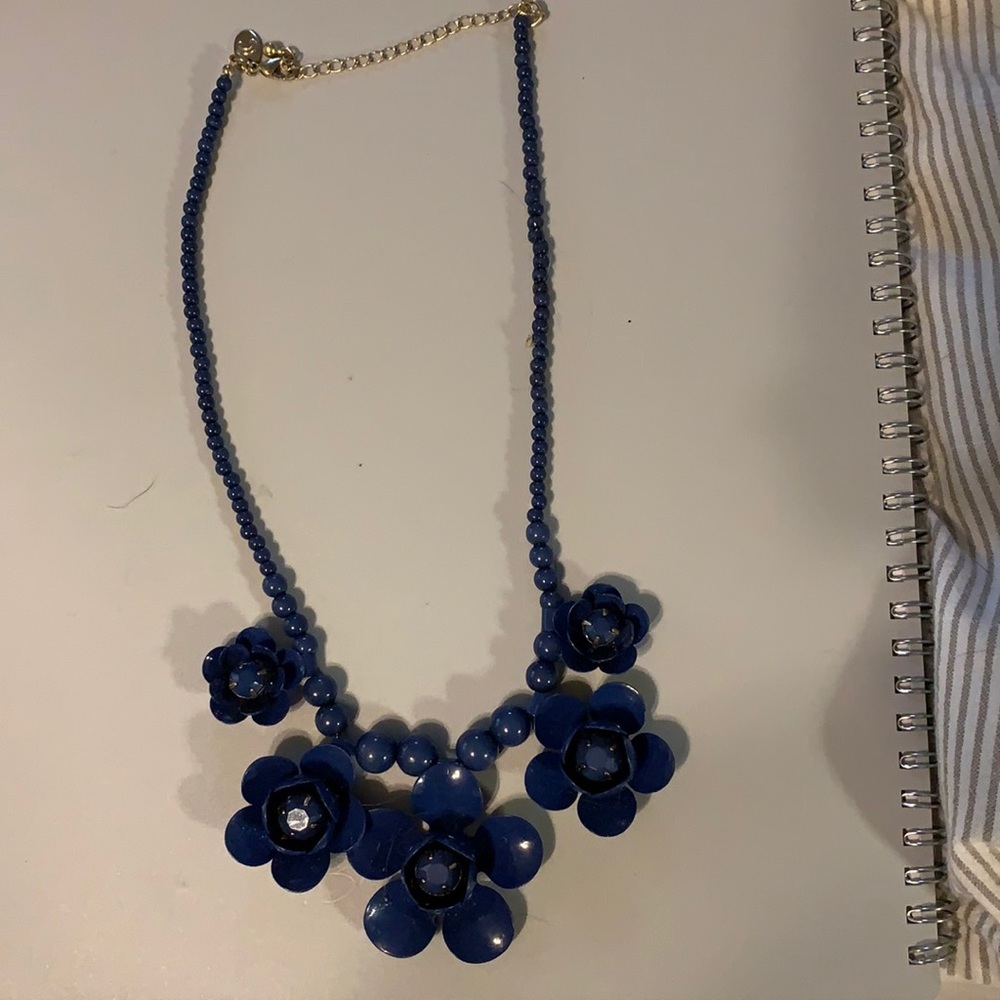 Charming Charlie navy blue statement necklace